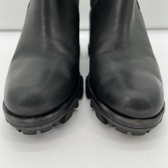 Rag & Bone Shiloh Boot Size 40 US 10 Black Leather Lug Sole Chelsea Ankle Bootie - Picture 4 of 14